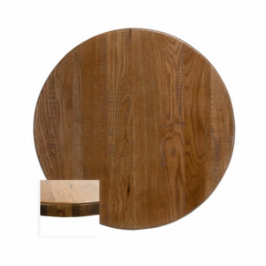 Circular shape Distressed American Red Oak Wide Plank sold at tablesource.com