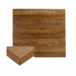 Square shape Distressed American Red Oak Wide Plank sold at tablesource.com